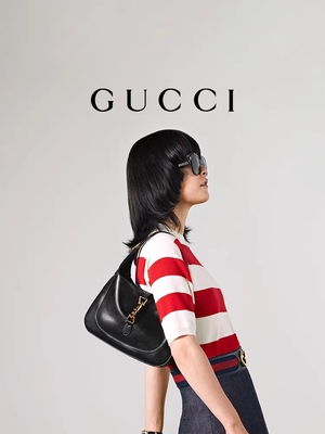 กระเป๋า Jackie หนังสีดำปี 1961 โดย Gucci Time Honored Classic Golden Accessories