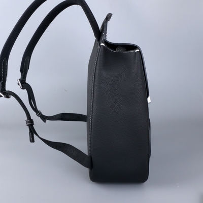 Men Essentials Christian Dior Gallop Backpack หนังเกรนสีดำ Calf