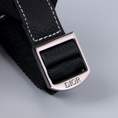 Men Essentials Christian Dior Gallop Backpack หนังเกรนสีดำ Calf