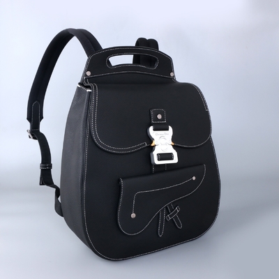 Men Essentials Christian Dior Gallop Backpack หนังเกรนสีดำ Calf