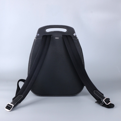 Men Essentials Christian Dior Gallop Backpack หนังเกรนสีดำ Calf