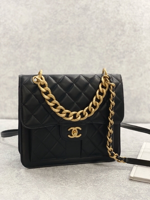 2023 SS Chanel Woc กระเป๋าคลัตช์แบบมีซิป Casual Street Style