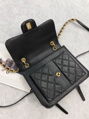 2023 SS Chanel Woc กระเป๋าคลัตช์แบบมีซิป Casual Street Style