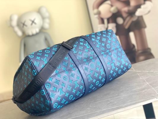 กระเป๋าบุรุษแบรนด์ใหญ่ Keepall BANDOULIÈRE 50 Blue Boston Bags