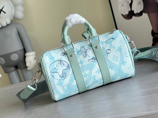 กระเป๋า Business LV Designer Monogram Keepall BandoulièRe 50 Blue Travel Bag