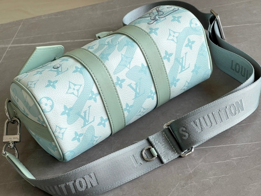 กระเป๋า Business LV Designer Monogram Keepall BandoulièRe 50 Blue Travel Bag