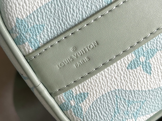 กระเป๋า Business LV Designer Monogram Keepall BandoulièRe 50 Blue Travel Bag