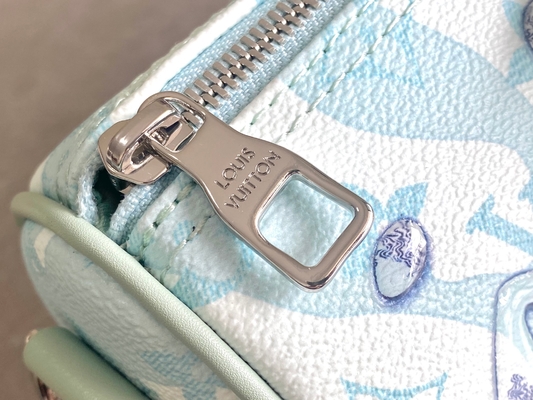 กระเป๋า Business LV Designer Monogram Keepall BandoulièRe 50 Blue Travel Bag