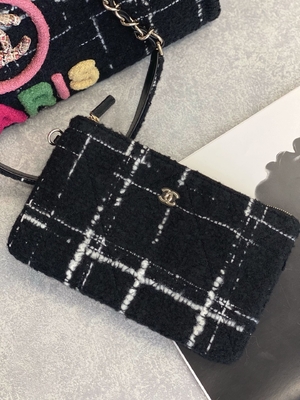 Chanel 2022 Sotheby's Custom Branded Bags Tweed Beach Bag FW Rainbow Tote