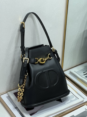 กระเป๋า C'est Dior ลายนูน Gold Saddle CD Christian Dior Sport Bag หนังลูกวัว