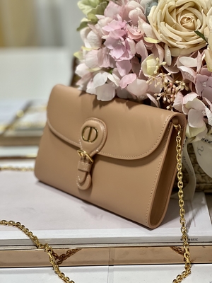 กระเป๋าสะพายข้างมินิสีชานมแบรนด์ Gucci Soho กระเป๋าสะพายโซ่