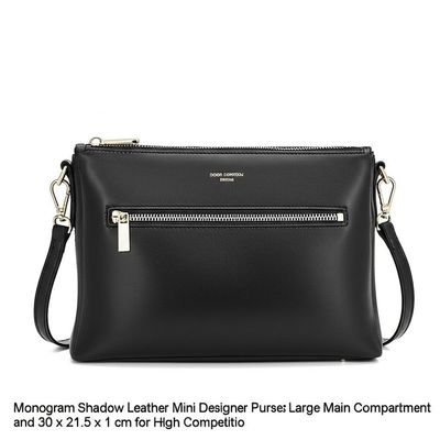 โมโนแกรม ผิวหนังเงา กระเป๋ากระเป๋าสตางค์ผู้ออกแบบขนาดเล็ก ห้องใหญ่และ 30 x 21.5 x 1 cm สําหรับการแข่งขันสูง